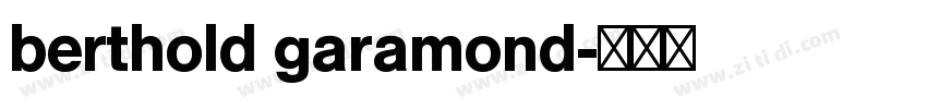 berthold garamond字体转换